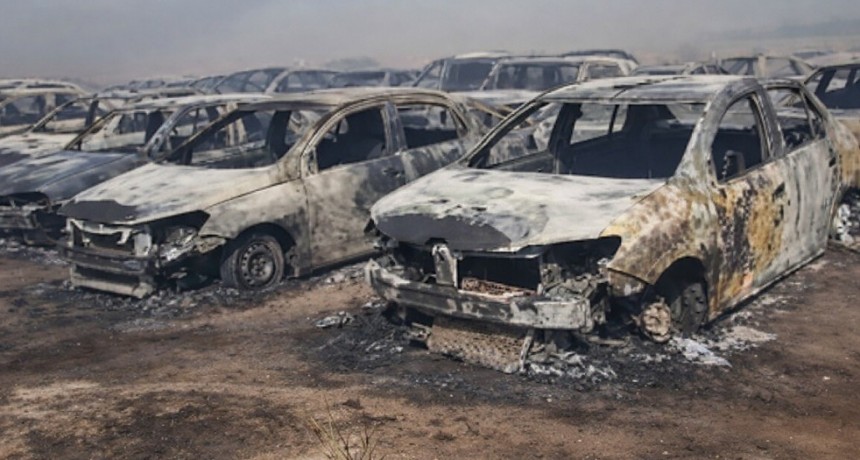 Desolador: así quedó el predio judicial de autos incendiados