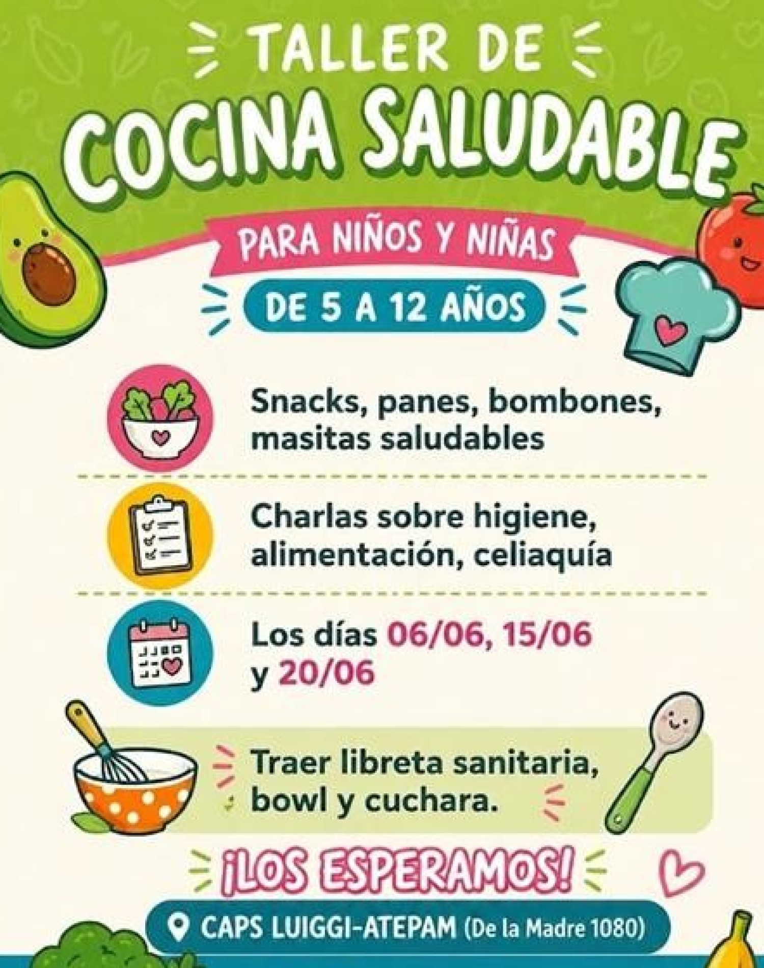 Taller de Cocina Saludable para ni&ntilde;os y ni&ntilde;as