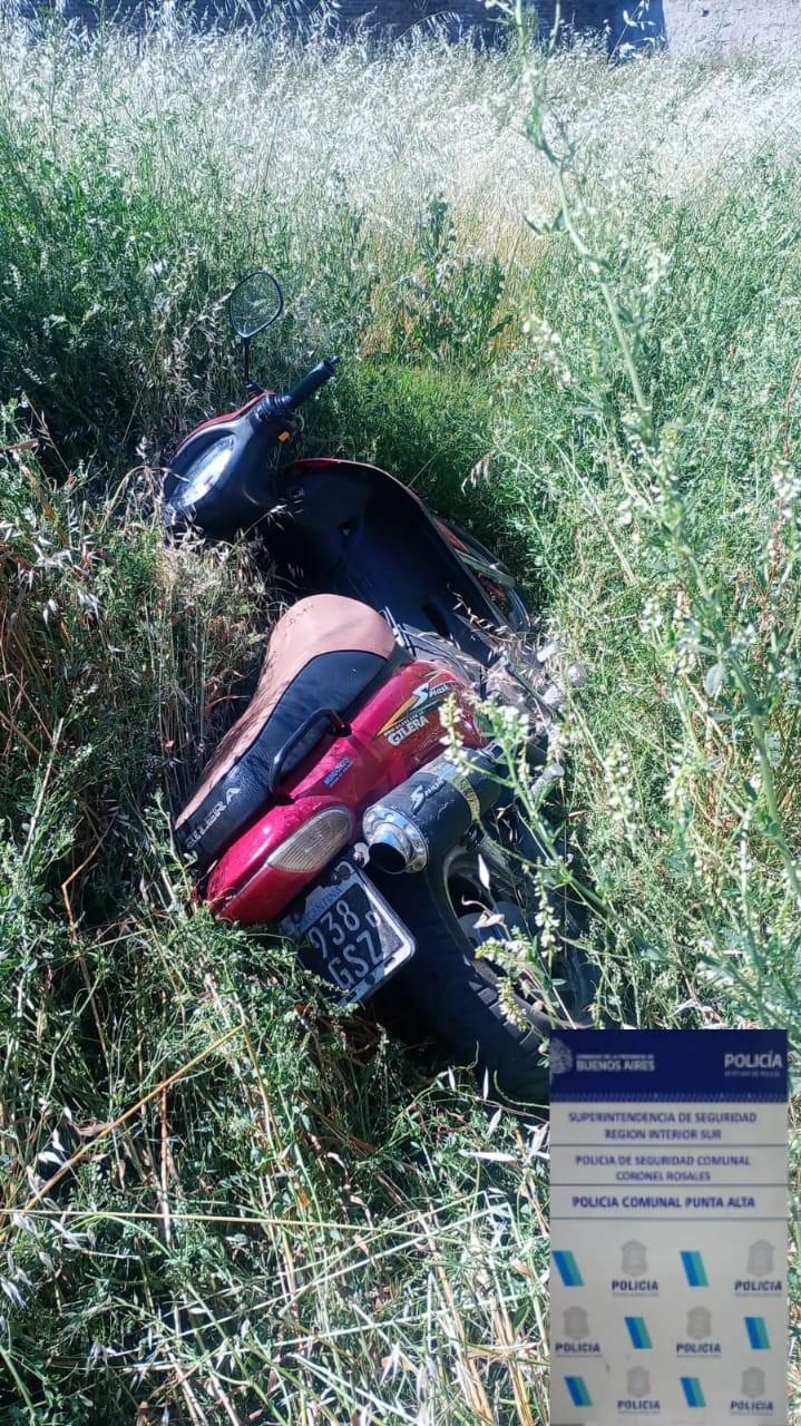 Recuperan una moto sustraída en el centro de Punta Alta