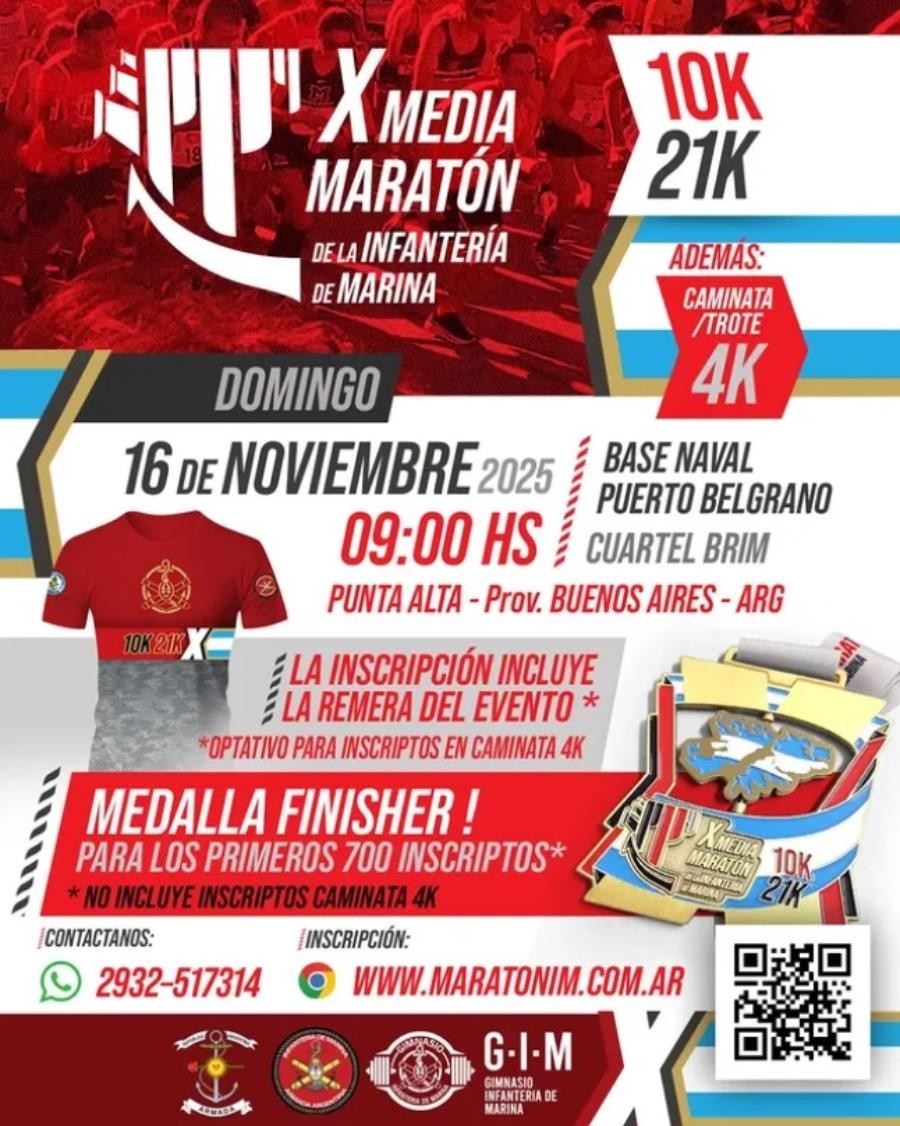 X° Edición de la Media Maratón de la Infantería de Marina  Bajada: