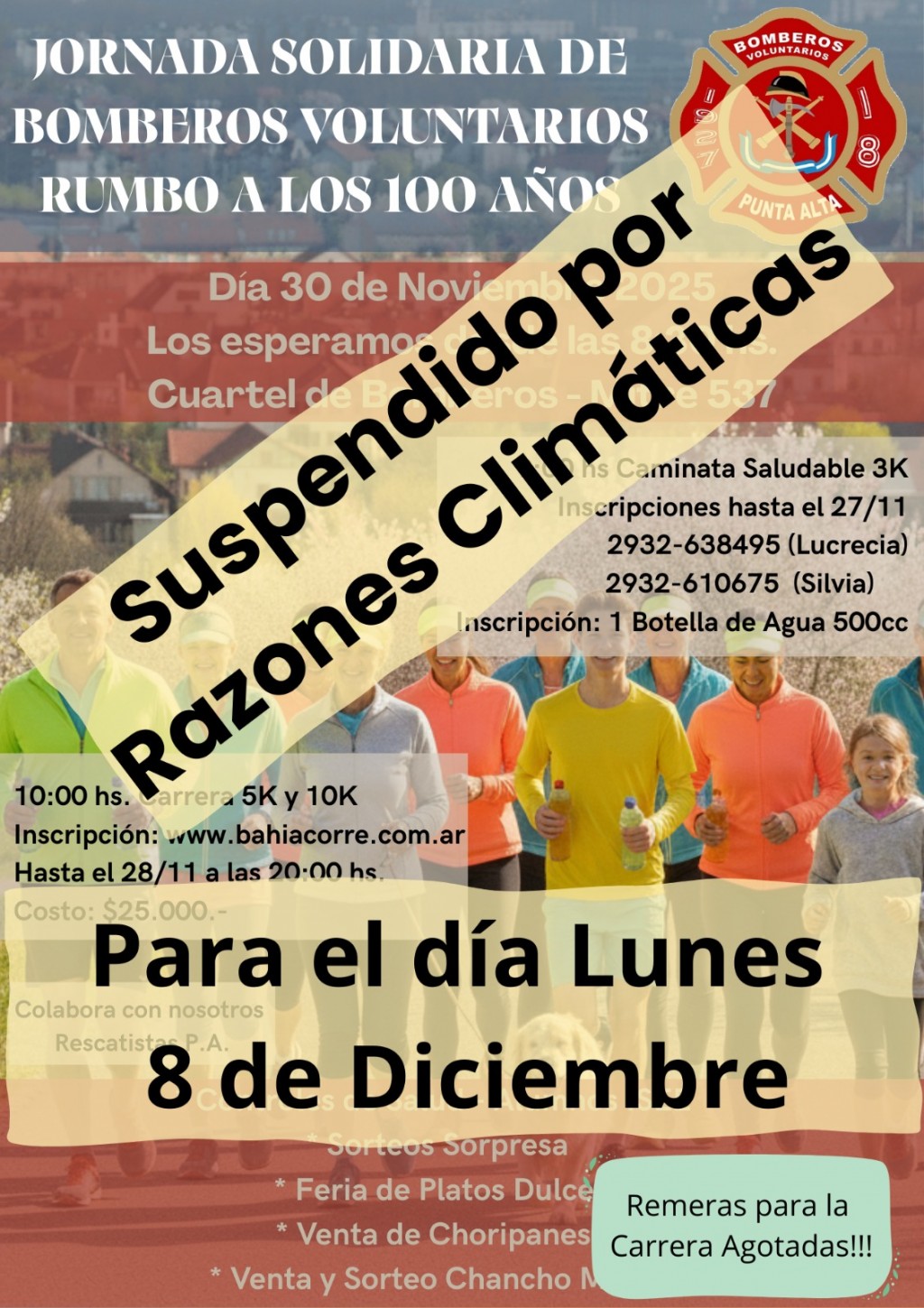 Reprograman carrera por los 100 Años de Bomberos