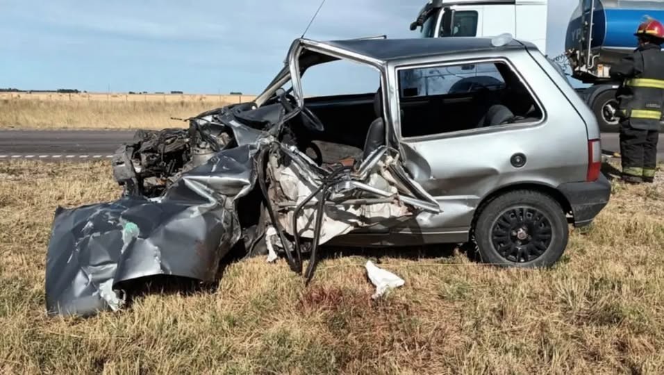 Fuerte choque en la ruta nacional 33, cerca de Tornquist