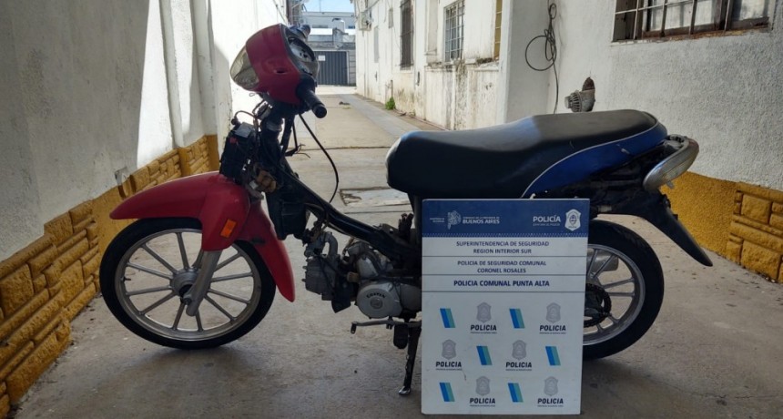 RECUPERAN MOTO ROBADA Y ALERTAN POR ILICITOS EN LA CIUDAD 