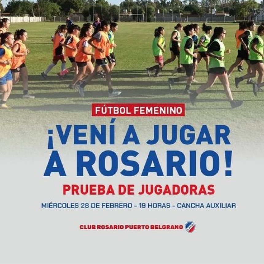 Futbol Femenino: Rosario convoca a nuevas jugadoras para su plantel de primera y reserva.