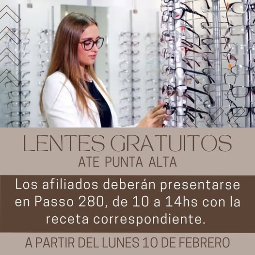 ATE: INICIAN ENTREGA DE LENTES GRATUITOS