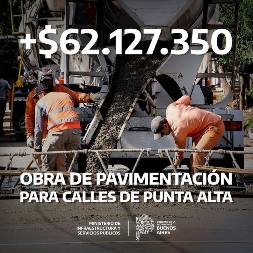 OBRA DE PAVIMENTACI&Oacute;N PARA CALLES DE PUNTA ALTA.