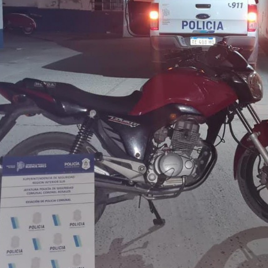 Transitaba en moto con pedido de secuestro, fue detenido