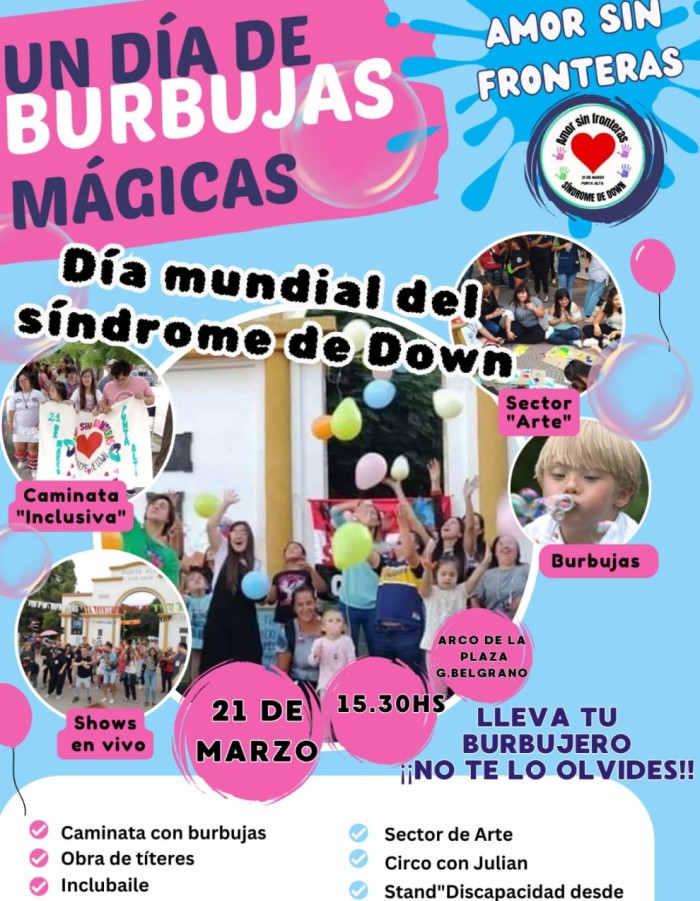 Jornada de Conmemoraci&oacute;n  por el D&iacute;a Mundial del S&iacute;ndrome de Down en la plaza Belgrano.