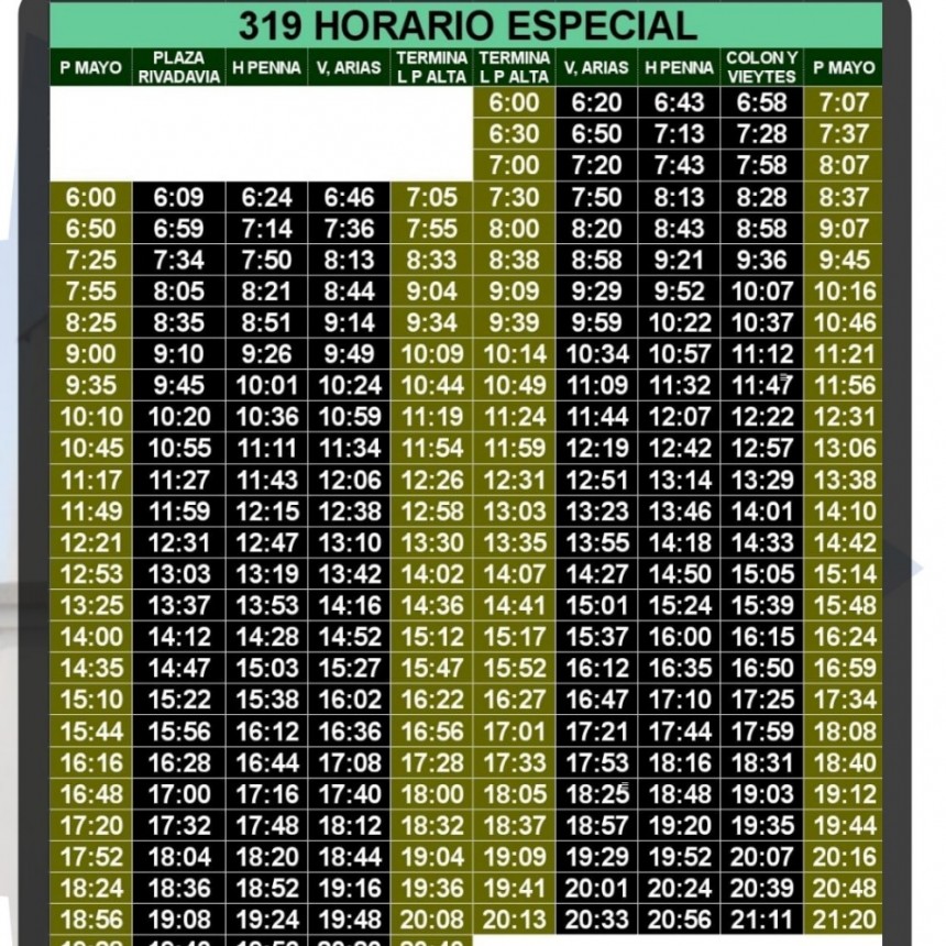 LA L&Iacute;NEA 319 RETOMA SU SERVICIO
