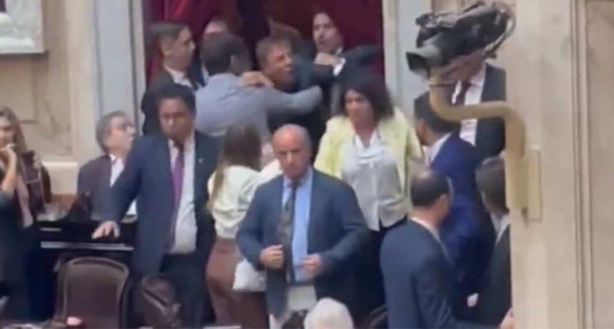 Esc&aacute;ndalo en Diputados: la sesi&oacute;n termin&oacute; con empujones, gritos e insultos