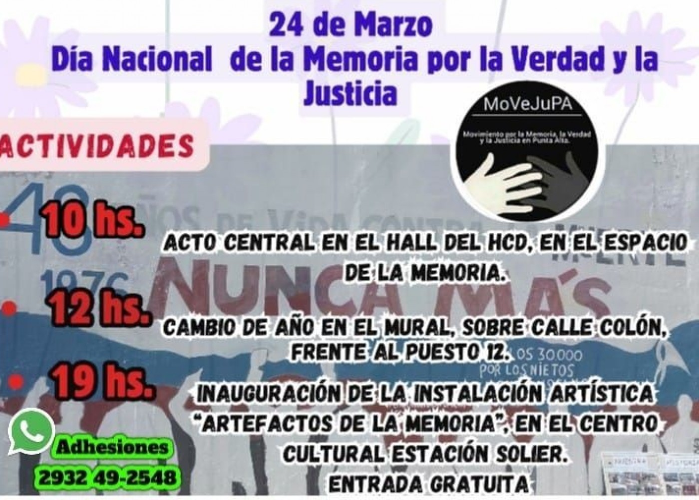 Preparativos por el d&iacute;a Nacional por la Memoria, la Verdad y la Justicia