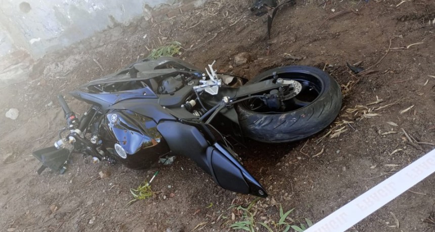 Accidente fatal en moto