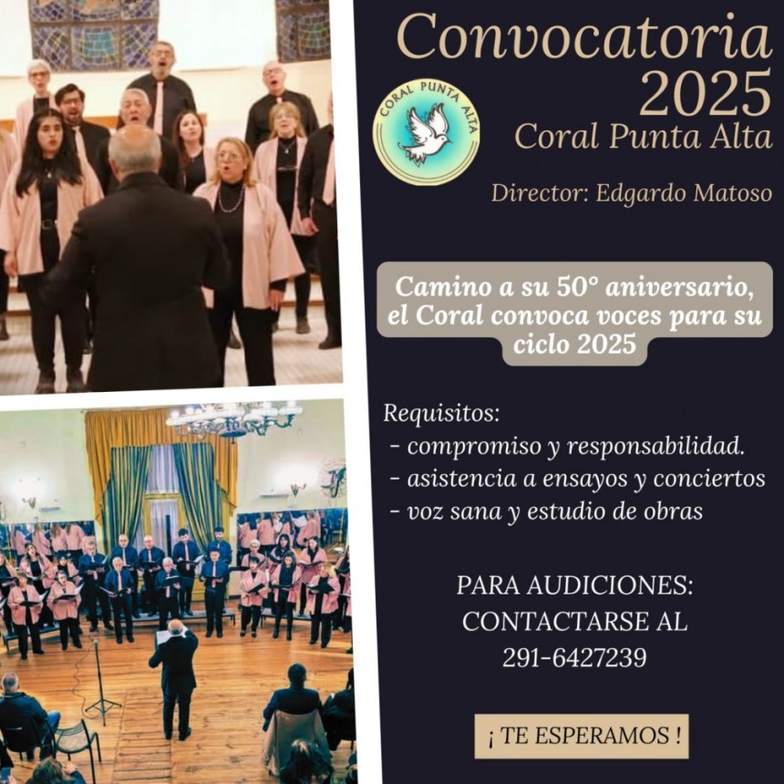 Corales Punta Alta y Giuseppe Verdi Incorporan voces