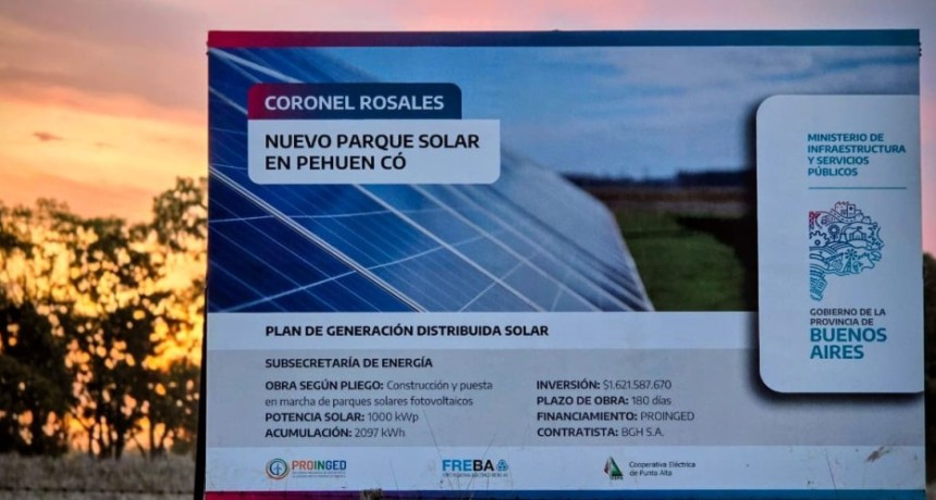 Comenz&oacute; la obra del Parque Solar en Pehuen Co