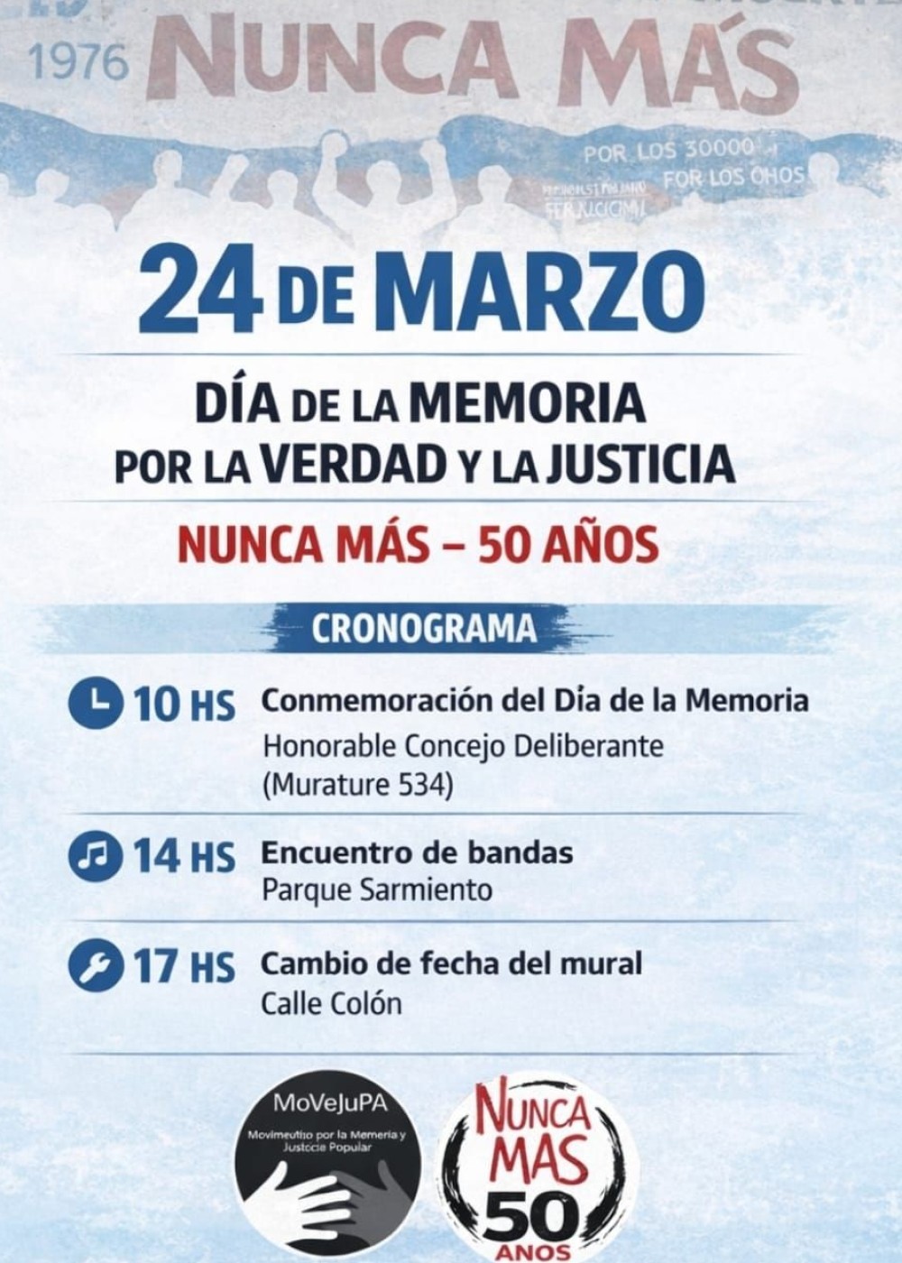 Punta Alta conmemora el D&iacute;a de la Memoria con una jornada de actividades abiertas