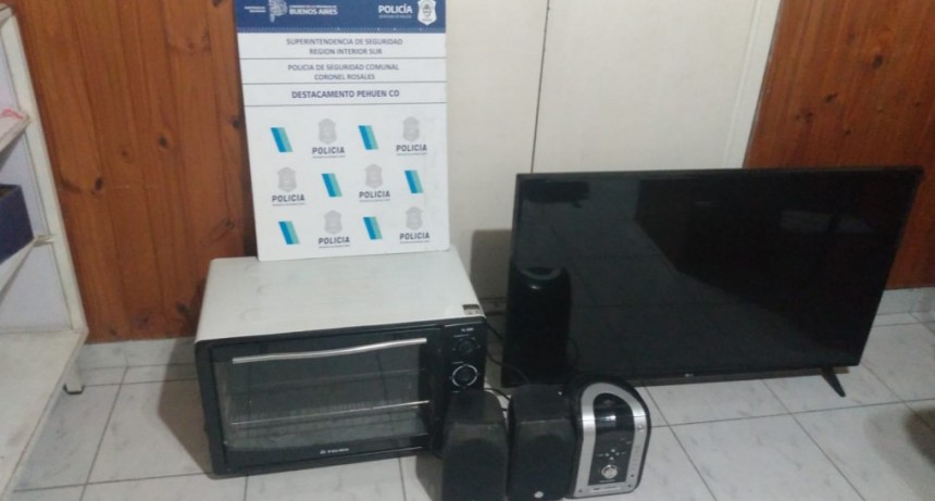 PEHUENCO: APREHENDIDO POR TTA DE ROBO, ROBO Y HURTO