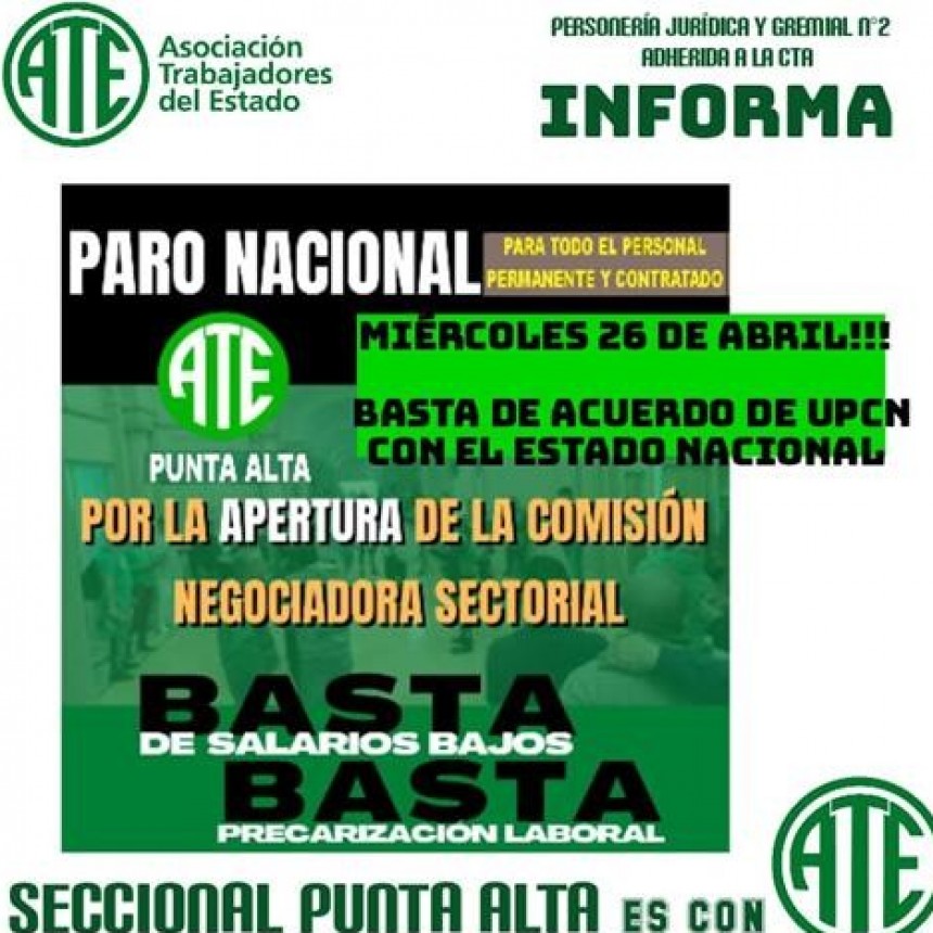 Paro Nacional de la ATE