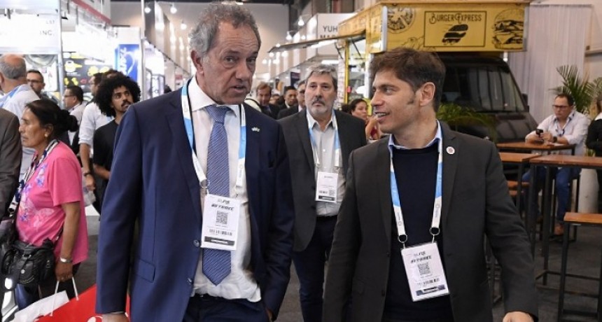 Kicillof y Scioli inauguraron el stand argentino en la feria internacional Automec 