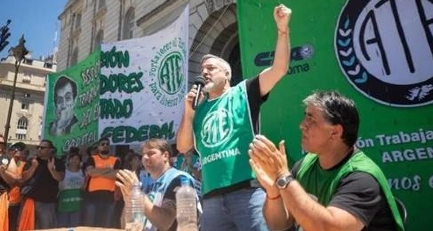 Intensa actividad del Sectr. Gral de ATE nacional Rodolfo Aguiar y la secretaria adjunta Mercedes Cabezas en la ciudad