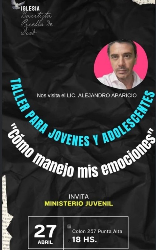 Taller para J&oacute;venes y Adolescentes sobre �como Manejo Mis Emociones�.