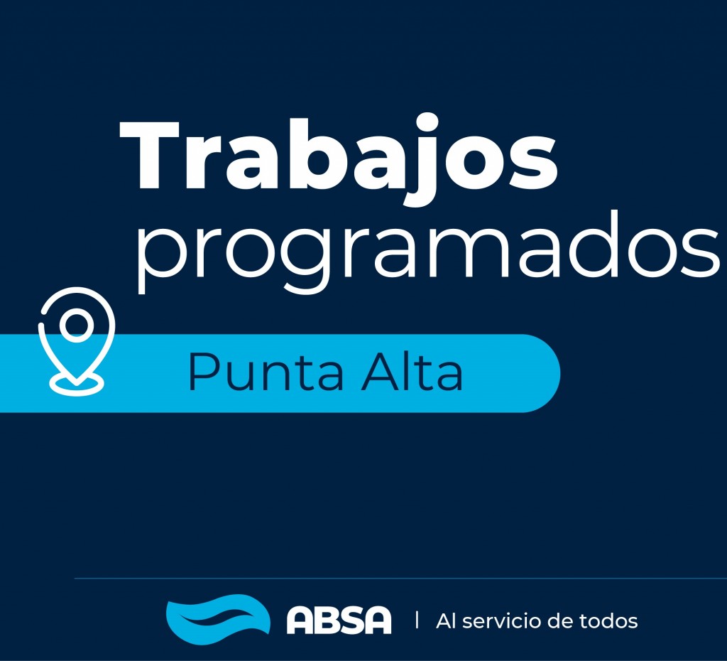 Punta Alta: trabajos programados sobre la red de agua