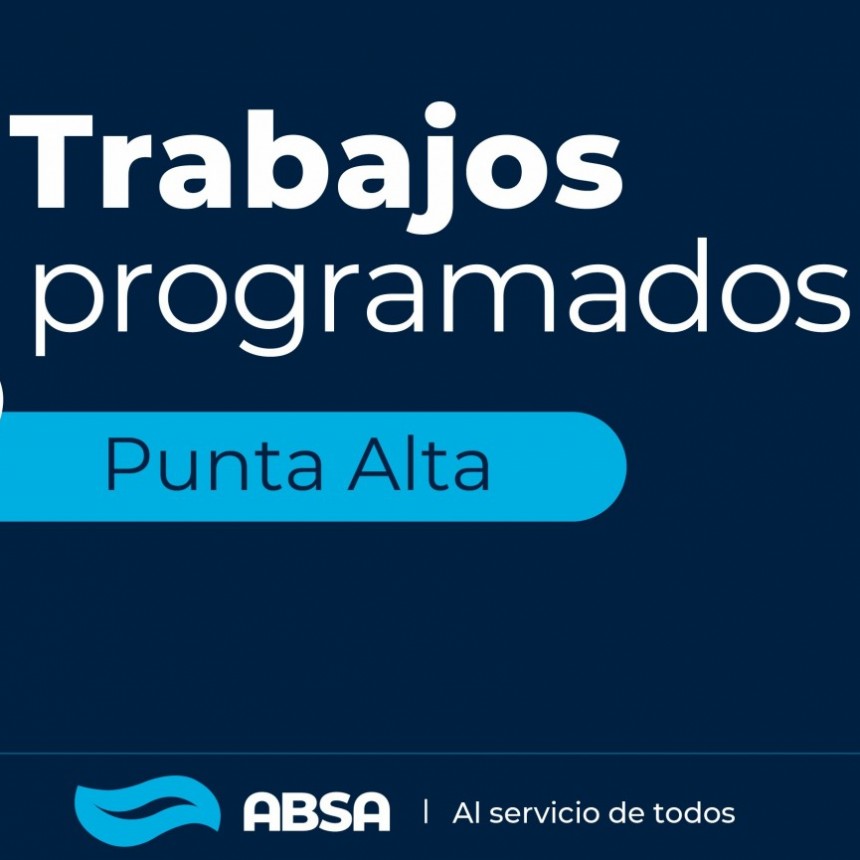 Punta Alta: trabajos programados sobre la red de agua