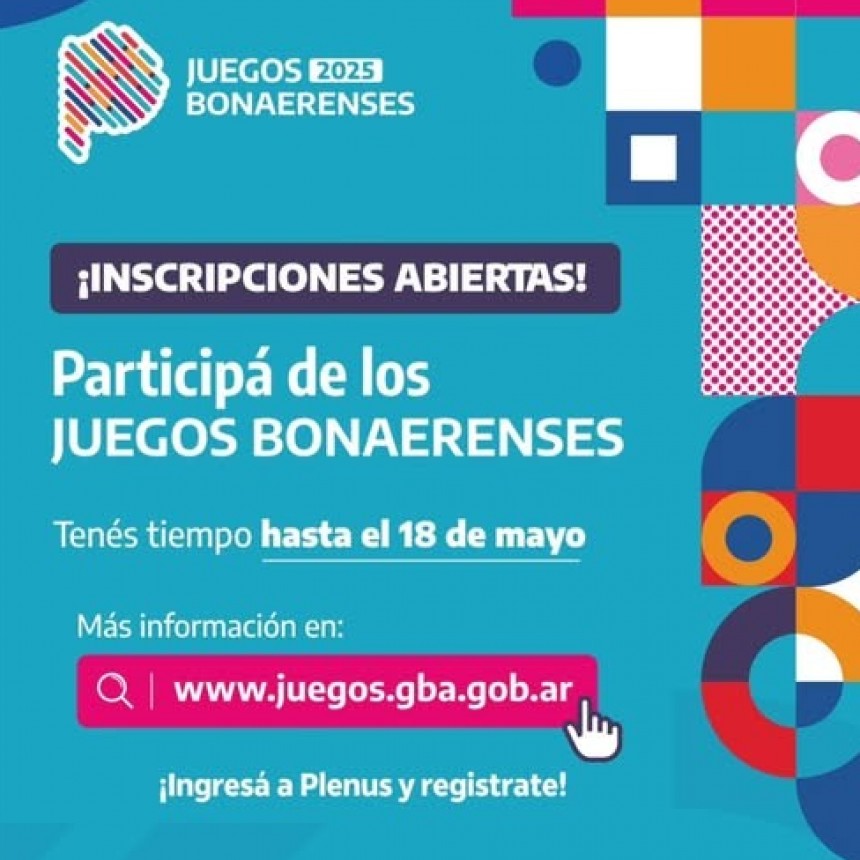 Juegos Bonaerenses: Abren las Inscripciones