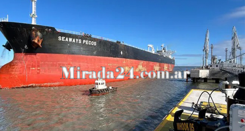 Puerto Rosales marca un r&eacute;cord hist&oacute;rico con la mayor exportaci&oacute;n de crudo de Vaca Muerta