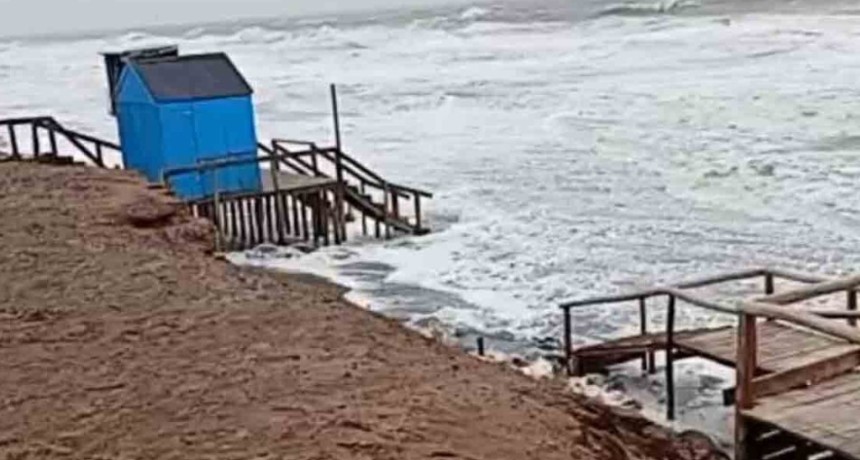 Sudestada en Monte Hermoso y Pehuen Co por intensos vientos