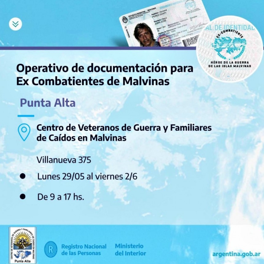 LLEGA EL RENAPER A VETERANOS DE MALVINAS