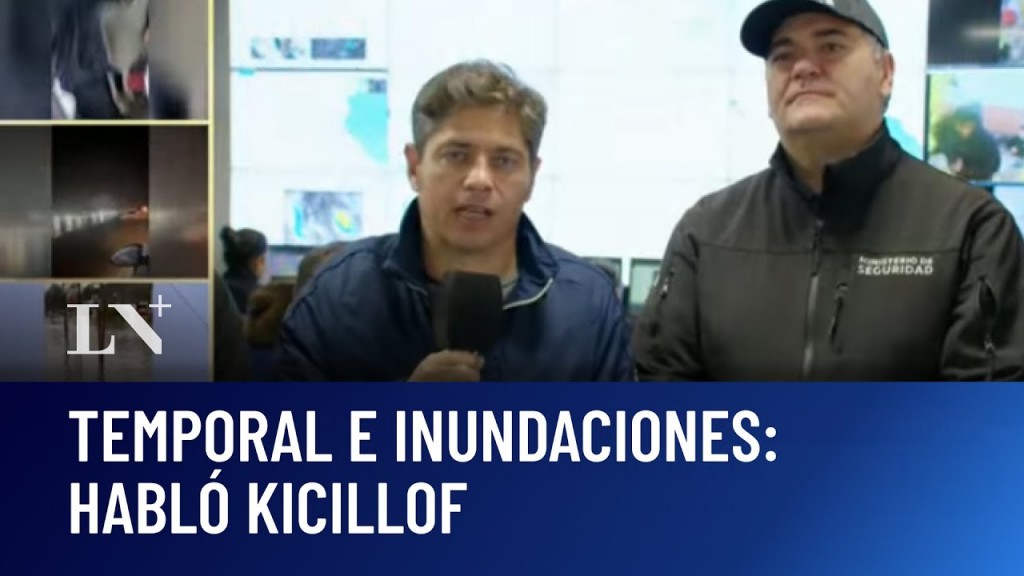  Tormenta: Kicillof recorrió zonas afectadas por el temporal