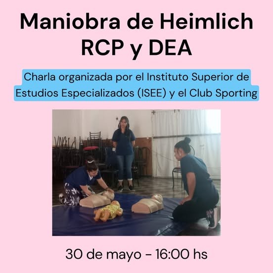 Charla gratuita sobre Maniobra de Heimlich, RCP y DEA