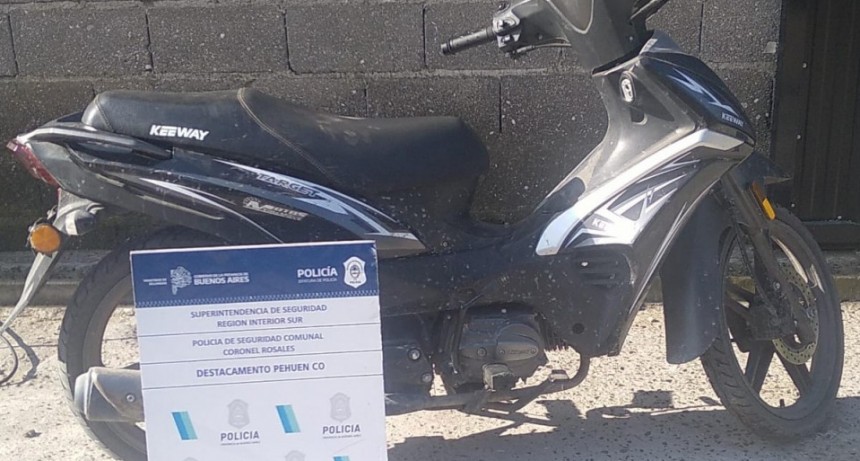 Pehuenco: Detenido con motovehiculo robada