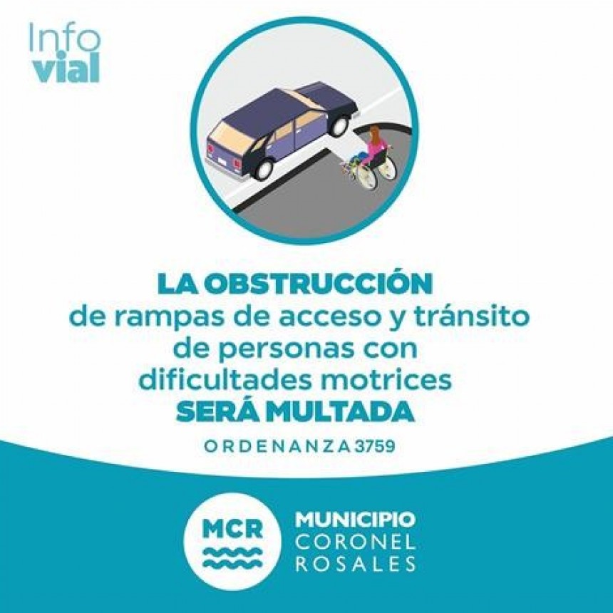 Multas por obstruir rampas de bajada en veredas