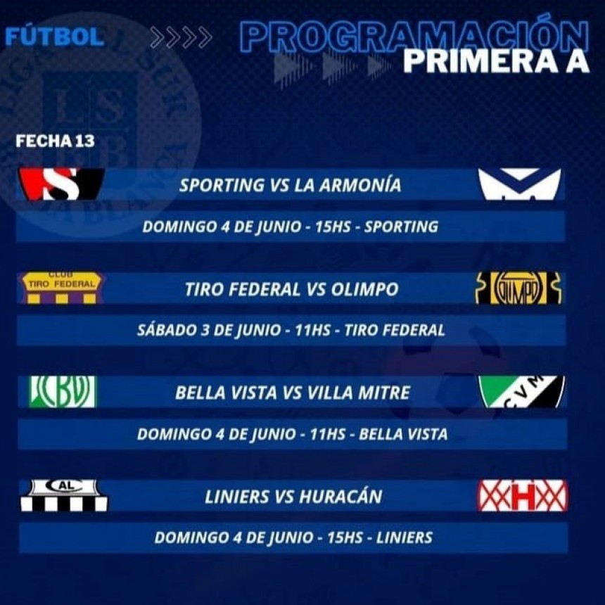 Futbol de la Liga del Sur: Fecha n&ordm; 13 localias y arbitros