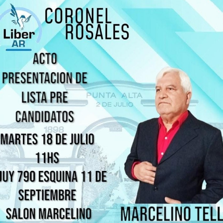 Liber�Ar presenta sus Candidatos para las proximas P.A.S.O.S