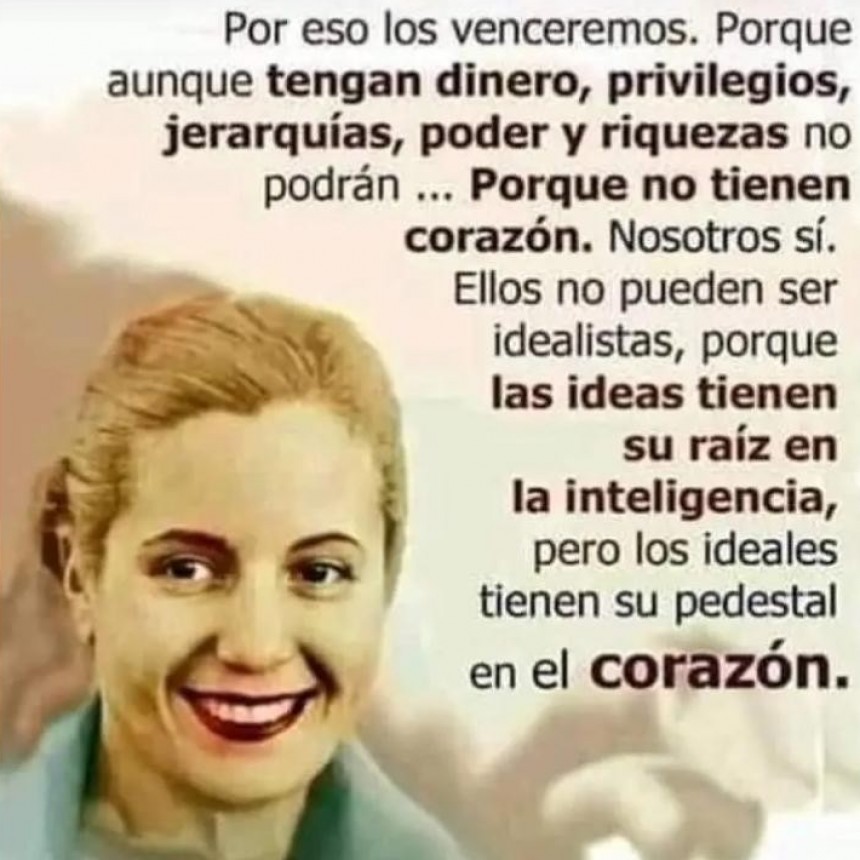 Aniversario n&uacute;mero 71 del fallecimiento de Evita, se la recuerda en todo el Pais