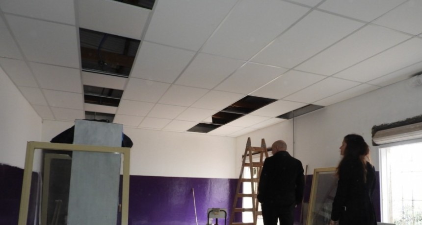 Con Fondos de financiamiento educativo comenzo  obra de recambio de cielorrasos en la Escuela de Est&eacute;tica 