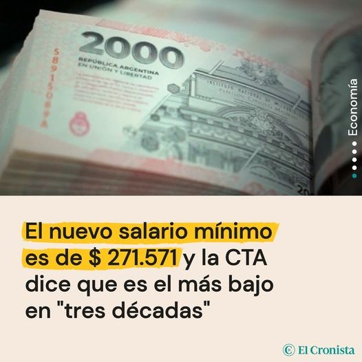 Salario Mínimo: el Gobierno publicó las nuevas escalas con aumento de julio, agosto, septiembre y octubre 2024