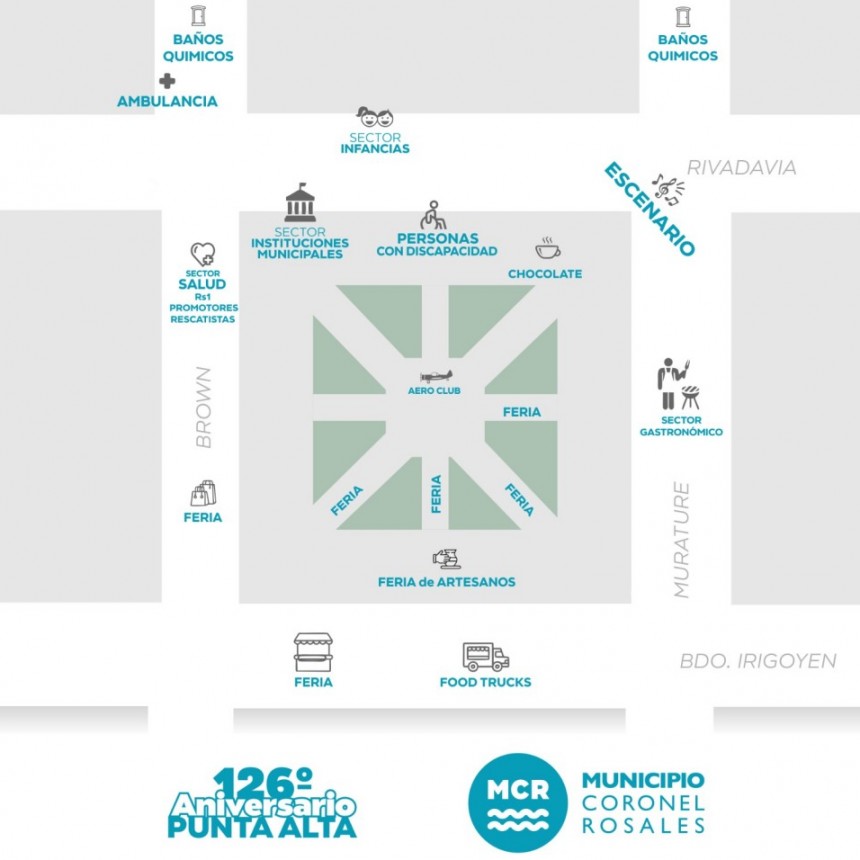 Cortes de Calle por el 126&deg; Aniversario de Punta Alta