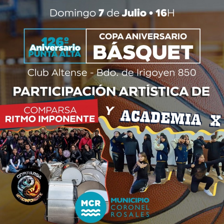 B&aacute;squet: Se jugara Copa Aniversario de Punta Alta