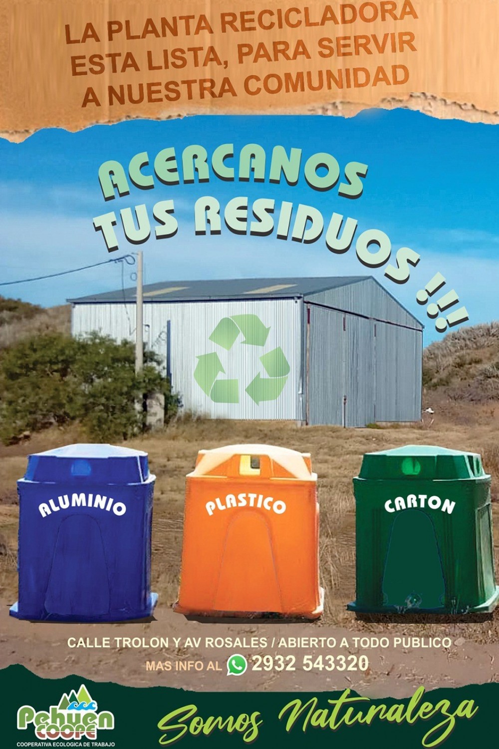 &iexcl;Pehuen apuesta al reciclaje! Ya est&aacute;n disponibles los cestos en el basural