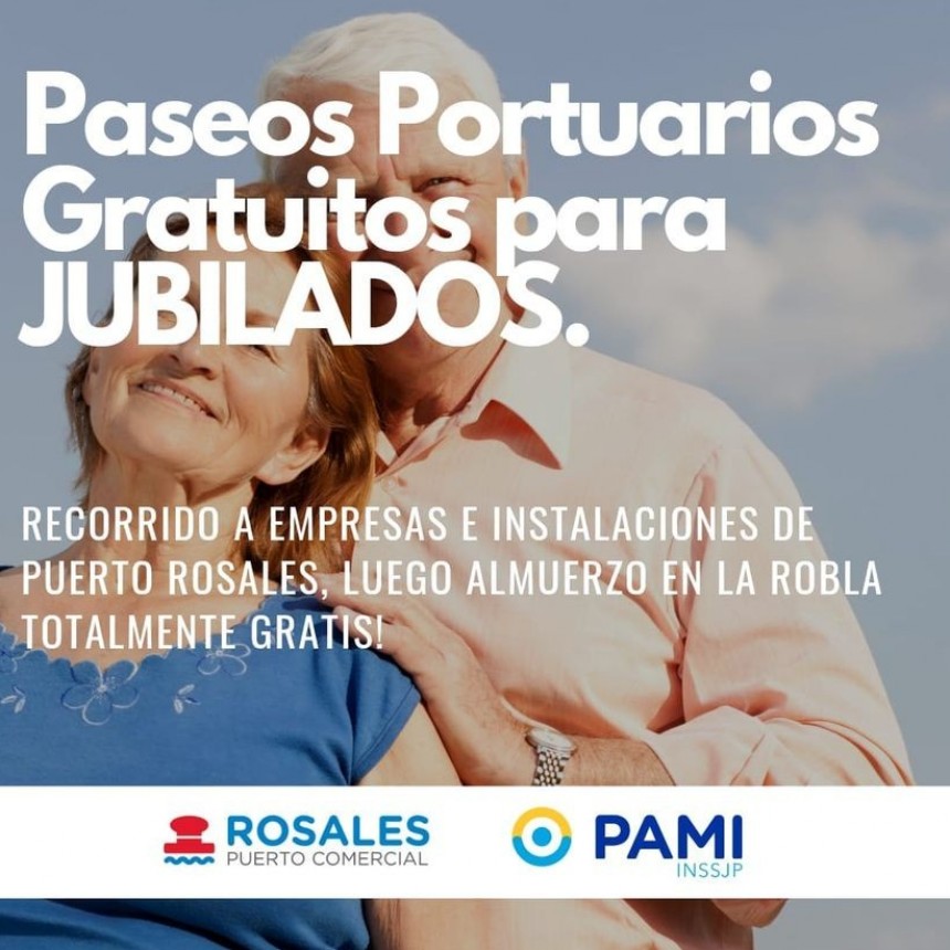 Tour de paseo en el puerto Rosales para jubilados y pensionados