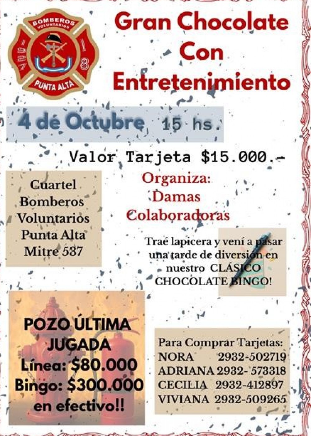Gran Chocolatada en Bomberos Voluntarios