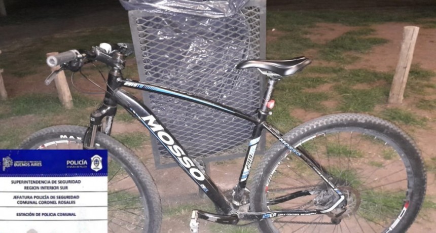 Recuperan bicicleta robada en Parque San Mart&iacute;n
