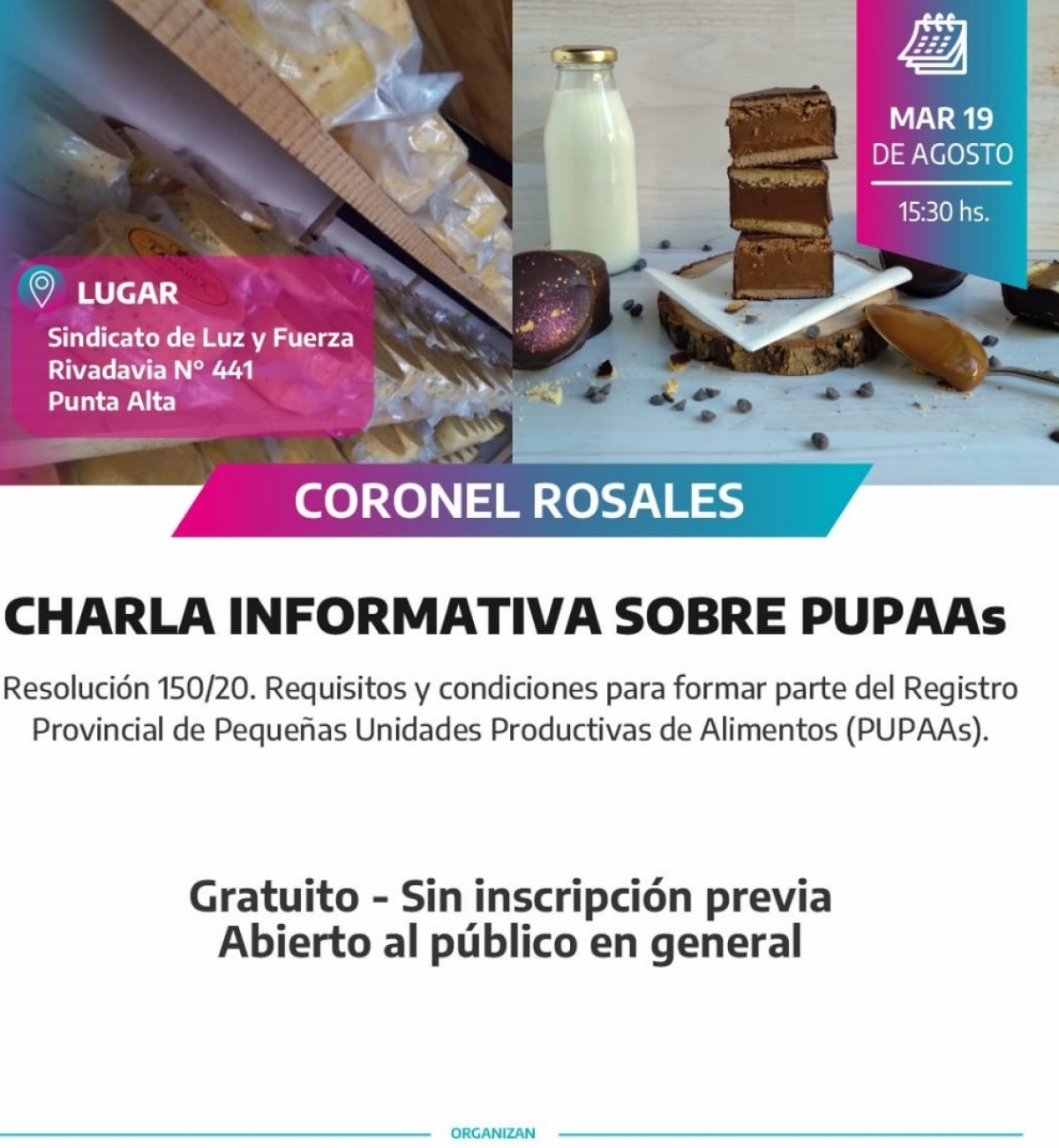 Charla informativa sobre PUPAAs en Coronel Rosales