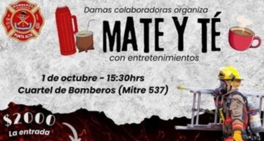 Mate y T&eacute; con entretenimientos a beneficio de Bomberos Voluntarios