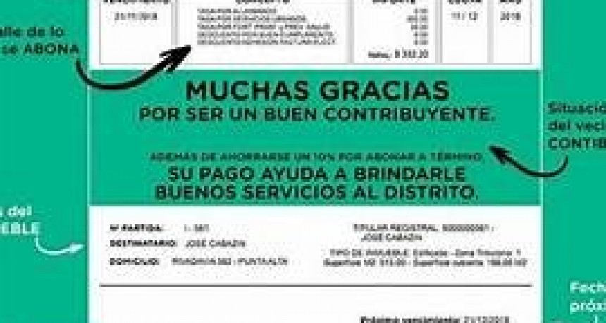 El Intendente Aristimu&ntilde;o congela el aumento de la tasa municipal por el bimestre julio-agosto
