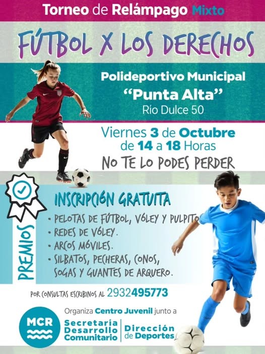 Torneo Relámpago de Fútbol Mixto Juvenil – “Fútbol por los Derechos”