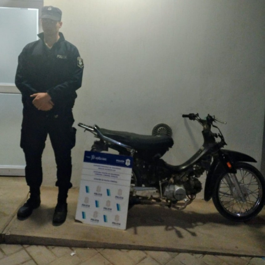 Menor transitaba con moto adulterada